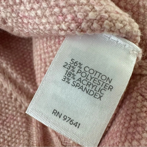 NWT J Jill Womens 1X Mink Pink Cable Crewneck Sweater Pullover Spring Soft New - Picture 6 of 10